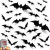 Halloween 3D liliac negru perete autocolante acasă cameră interior DIY decorare înfricoșător recuzită copii petrecere favoruri perete decals fereastră autocolant