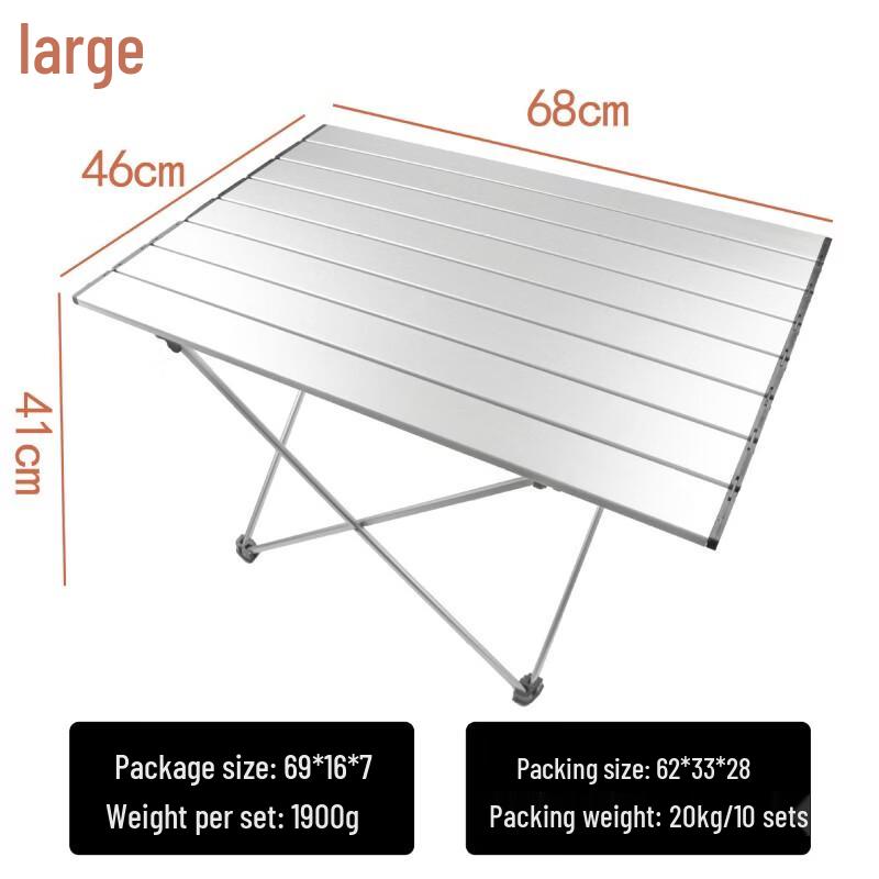 ZISIZ Multi-purpose Folding Aluminum Camping Table