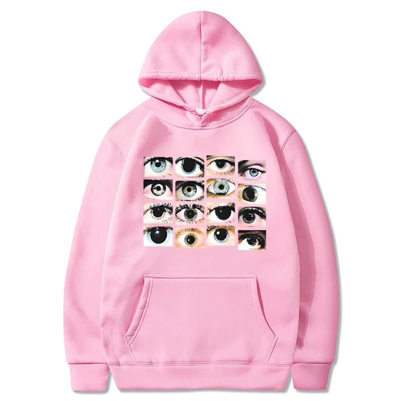 Frauen Lange Ärmel frauen Streetwear Hoodie Sweatshirt Augen Drucken Harajuku Pullover Herbst Casual Mit Kapuze Hoodie Sweatshirts