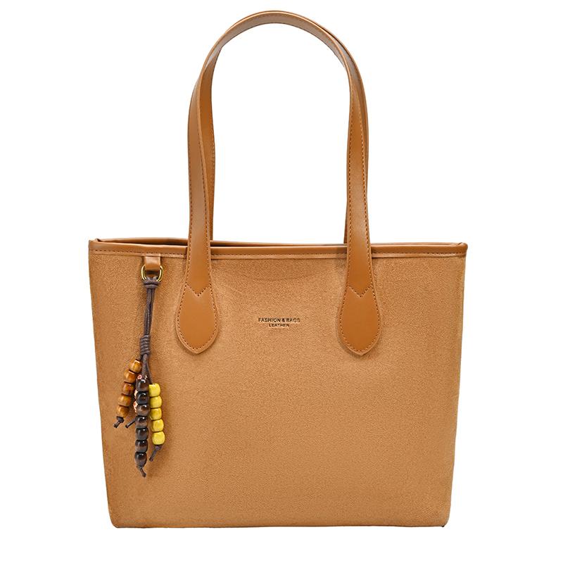 

Autumn Winter Tote Bags Women Faux Suede Leather Soft Comfortable Ladies Large Capacity Shoulder Bag Elegant Womens Commuter Bag