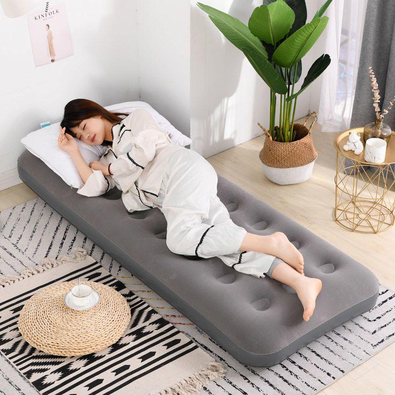 Inflatable Foldable Bed Mat: Portable Air Cushion for Home, Camping, Office, and Outdoor Use.