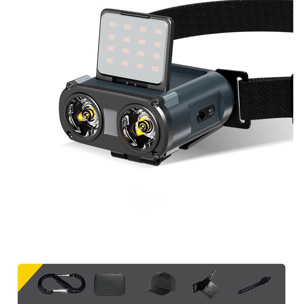Night fishing strong light headlight induction charging fishing special long endurance cap clip light lighting