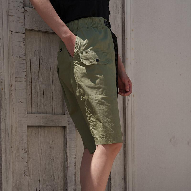 Vans Checkerboard Elastic Waist Cargo Woven Shorts Men Shorts Green VN0002NUTD8