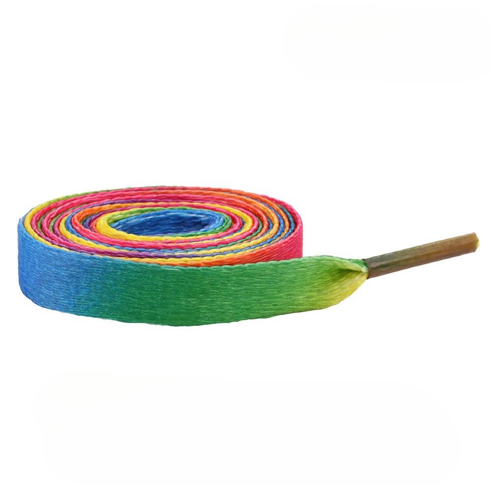1 Paio di Lacci per Scarpe in Tela Gradiente Arcobaleno Lacci Colorati alla Moda per Sneakers Casual