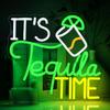 It Is Tequila Time Neon Sign for Wall Decor, Tequila Led Signs, USB Dimmable Neon Lights for Beer Bar Kitchen Restaurant Home Pub Party Man Cave Club
