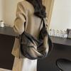 New Personalized Rough Edge Washed Denim Bag Fashionable Large Capacity Shoulder Bag Retro Stream Messenger Bag Women