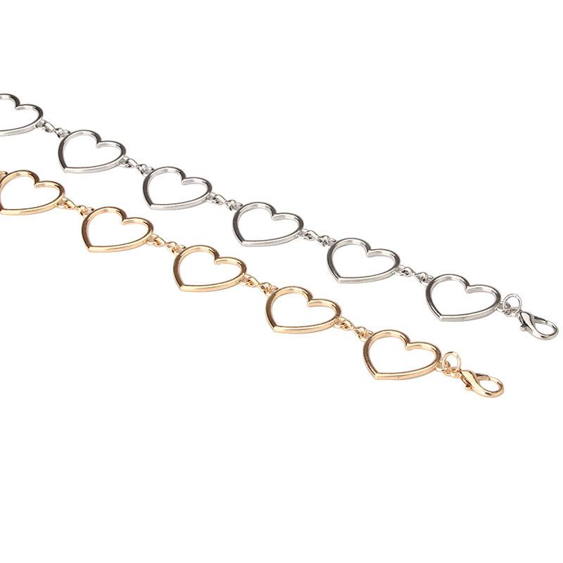 Love Waist Chain, Jewelry Hollow Peach Heart Dress Decorative Belt