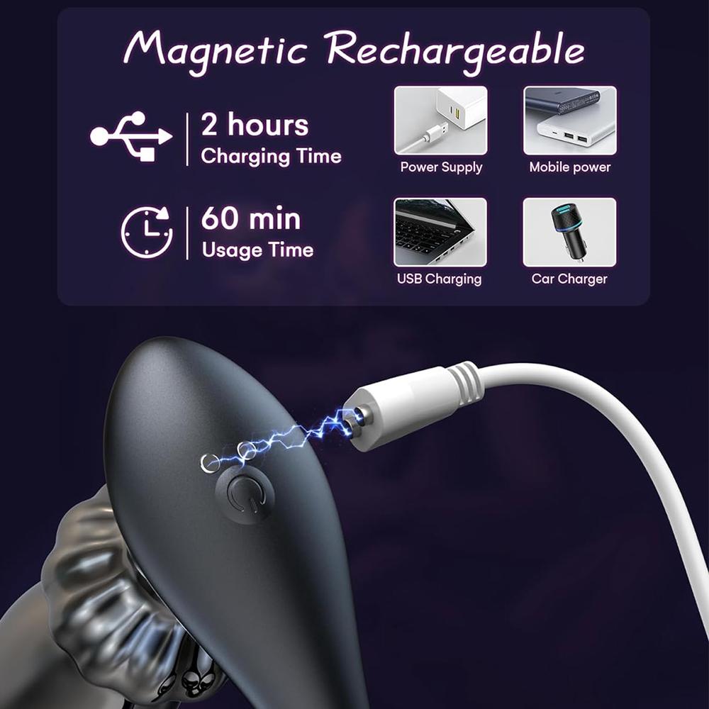 Vibrační erekční kroužek Masážní přístroj na prostatu Duální motorový pár Vibrátor Kovová anální zátka Duální kroužek na penis Klitoris Stimulátor Sexuální hračky pro dospělé pro muže Dálkové