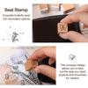 Stamp Set For Kids 25 Pieces Wood Butterfly Craft Stamps Vintage Stamp Making Kit With Box Decorative Make Your Own Art Stamps