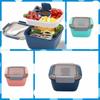 1100ml 1500ml Lunch Box Plastic Square Salad Box Food Storage Container   Office Worker