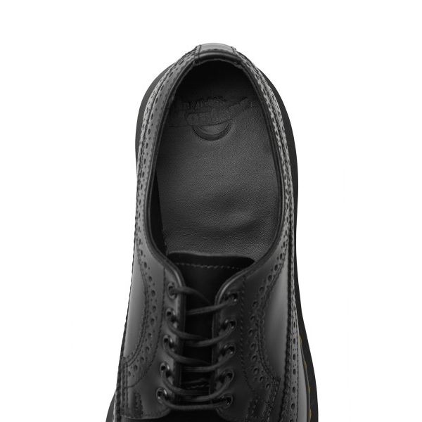 Dr. Martens 3989 Smooth Leather Brogue Siyah Sarı Dikiş Unisex Spor Ayakkabı 22210001