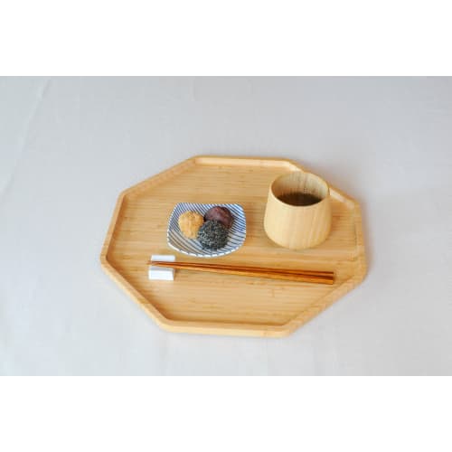 HTB Natural Wood Hexagonal Chopsticks, Set of 5, 22.5cm, Wooden Chopsticks for Guests, Non-Slip, for Home Use, Guests, and Everyday Use, High-Quality