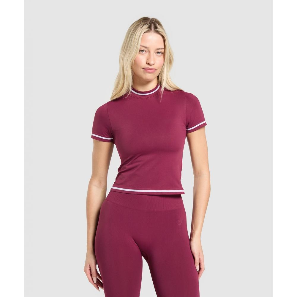 

Gymshark Контрастная бесшовная футболка миди ярко-розового цвета B2c1j Kcpv XS