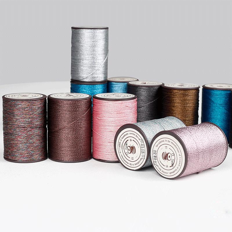 Metallic Embroidery Threads Glittery Thread Spool Polyester Sewing Thread for Embroidery Quilting Ideal Sewing ( 0.3-0.4-0.5mm )