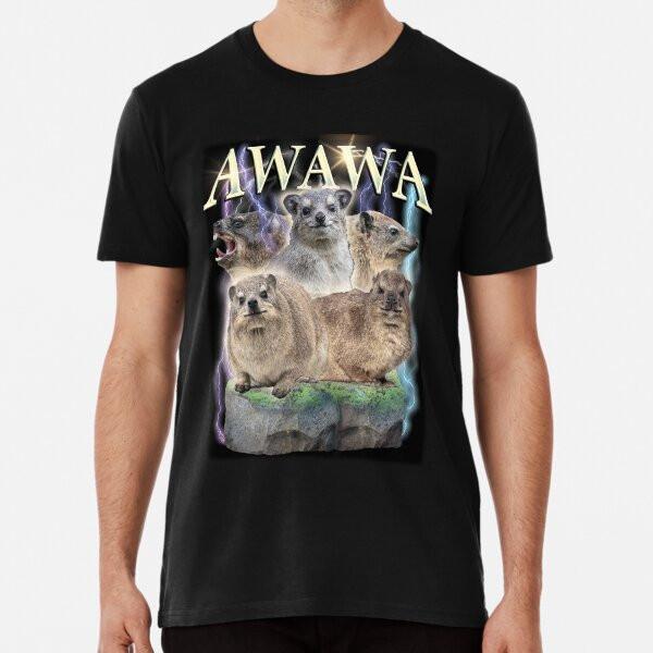

The Hyrax AWAWA Retro Vintage design T-Shirt S-5XL Best T-Shirt 4XL
