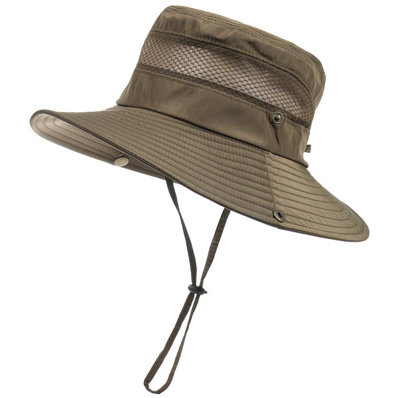 Neuer Herren- und Damen-Bucket Hat mit breiter Krempe, Sonnenhut für den Außenbereich, Sonnenschutz, Fischerhut, schnelltrocknender Sonnenhut