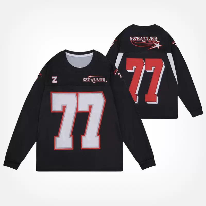 

Мужской быстросохнущий Нет. 77 Джерси для баскетбольных тренировок с длинным рукавом L