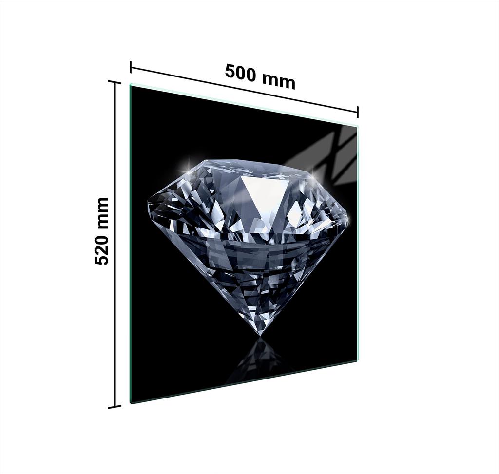 SZKLANA PŁYTA OCHRONNA NA KUCHENKĘ 50x52 DIAMENT