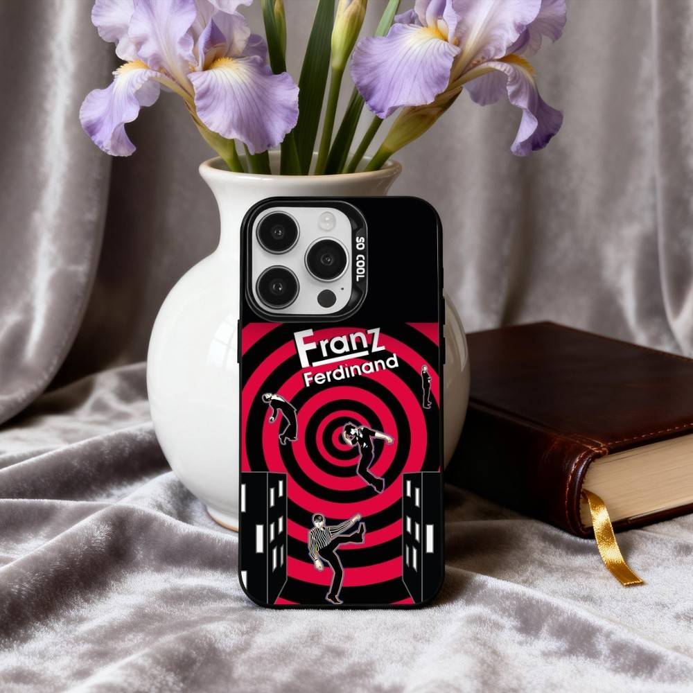 Cool F-Franz F-Ferdinand Band Phone Case For iPhone17,16,15,14,13,12,11 Plus,Pro Max Candy Silver Plated Inside Cover