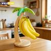 Modern Minimalist Wooden Banana Stand Hanging Fruit Vertical Storage Rack with Hook Multi-purpose Kitchen Storage Rack