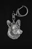 Cardigan Welsh Corgi - Silver-plated Key Ring with Dog, Handbag Decoration, Backpack Pendant by Art-Dog Brand
