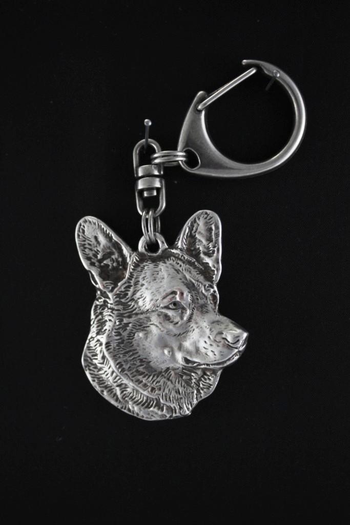 Cardigan Welsh Corgi - Silver-plated Key Ring with Dog, Handbag Decoration, Backpack Pendant by Art-Dog Brand