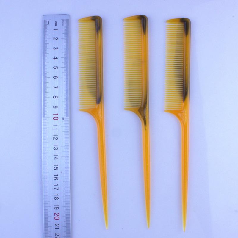1PC Randoncolor Portable Random Color Hair Comb Salon Brush Styling Hairdressing Tail Plastic Comb Set With Thin And Long Handle