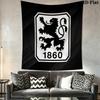 1860 München Logo Wandbehang Bedruckte Stoffdecke Dekorative Wandteppiche für Schlafzimmer Wohnzimmer Heimdekoration