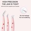 New Tweezers Eyelash Extension Clip Lash Tweezers for Eyelashes Professional Volume Fiber Tip Lash Tweezers JMNZ02
