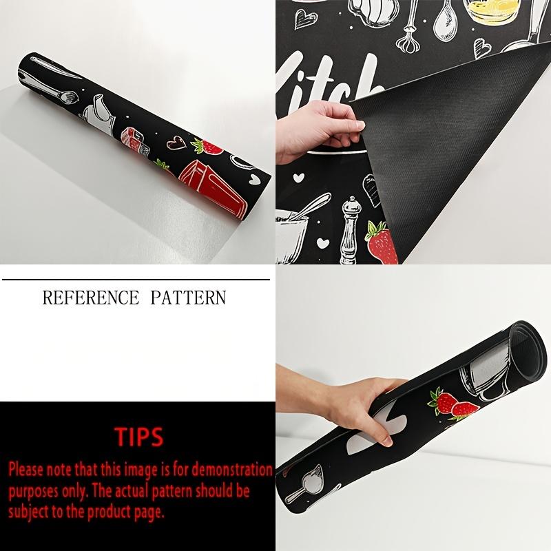 1Pcs Rubber Drying Mat With Floral Print For Coffee Shop Restaurant Kitchen Carpet Tableware Durable Diatom Mud Table Mat Pet Mat Coffeeware