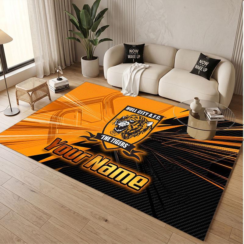 Custom Rug Hull FC Pattern Print Name Text Soft Non‑Slip Floor Carpet for Home Indoor Decoration