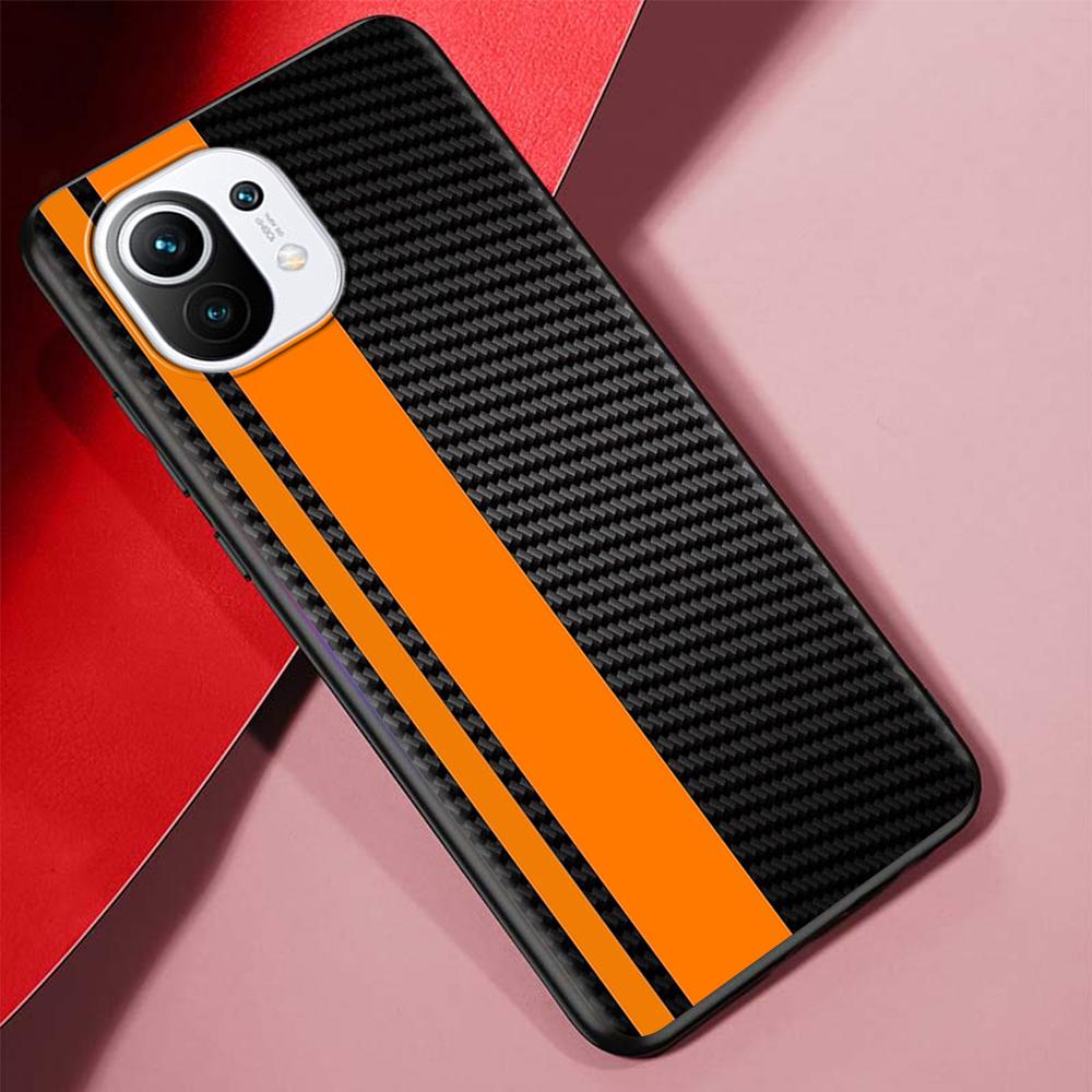 

Чехол из углеродного волокна для спортивного автомобиля для Xiaomi Mi 11 Ultra 11T 10T 9T Pro Note 10 A2 9 8 Lite A3 CC9E 10S CC9 A1, черный мягкий чехол для телефона Xiaomi Mi Note 10