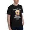 Worlds Best Golden Retriever Dad 100 Cotton Casual Breathable Confortable Men Top Mens Clothing Brands Men Clothes