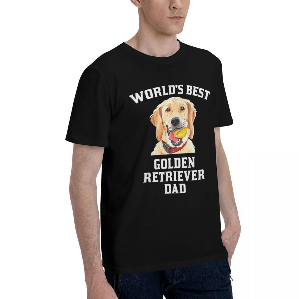 Worlds Best Golden Retriever Dad 100 Cotton Casual Breathable Confortable Men Top Mens Clothing Brands Men Clothes