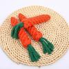 Factory New Design Cotton Rope Carrot Shape Dog Teeth Cleaning Squeaky Durable Interactive Chicken Flavor Chew Toys Indoor Fun