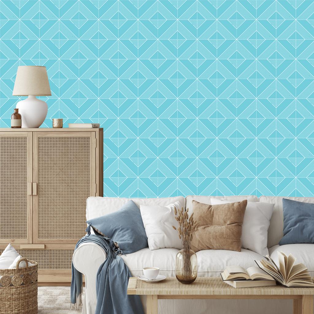 Wallpaper Geometric Rhombuses Celadon, Celadon Background 50x1000