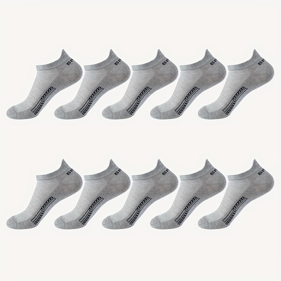 10 Pairs Of Unisex Cotton Blend Anti Odor & Sweat Absorption Extra Low Cut Socks, Comfy & Breathable Sport Socks, For Outdoor Wearing