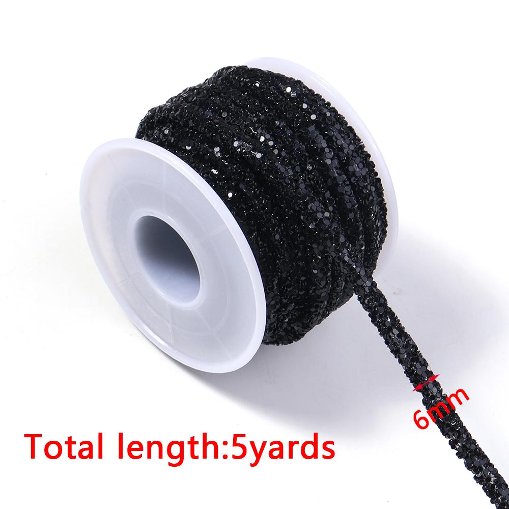 5yards/lot Rhinestone Tube Cord Rope Rhinestones Sequins Trimmings PVC Rope For Wedding Party DIY Clothing Shoes Headwear Decor