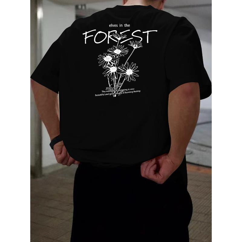 

Summer Men s Fashion Print Short Sleeve T-Shirt 4XL чорний