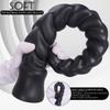 Extra Long Anal Plug with Spiral Texture - Large Ribbed Whip Style Butt Plug for Men & Women, Realistic Dildo Adult Sex Toy