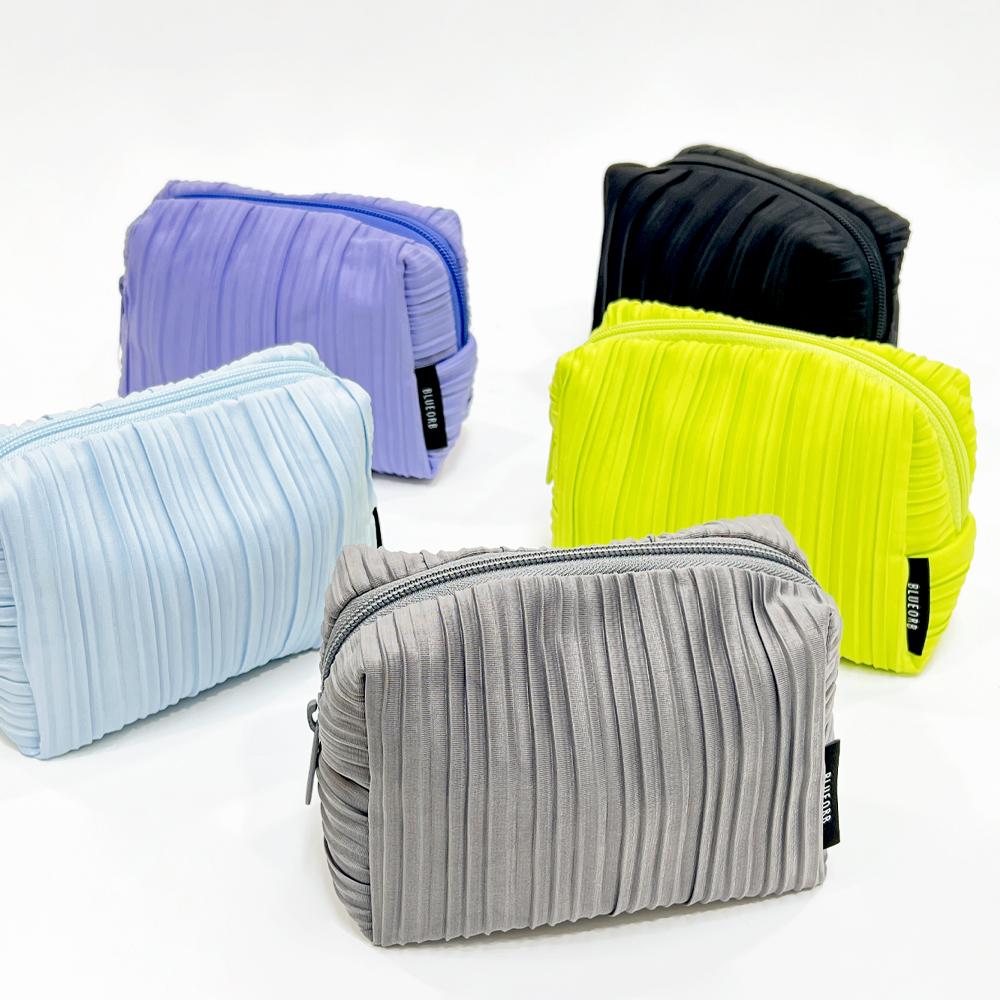 Blue Orb Pleated Pouch S
