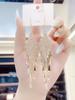 Long Earrings, High-end Fashion and Luxury, Slightly Inlaid with Diamond Tassel Earrings, Women's Personality Exaggerated Internet Celebrity Banquet