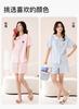 Fenteng [100% Cotton] 26 Year Spring/summer New Plaid Girls' Short Sleeved Home Suit Set Women's Pajamas