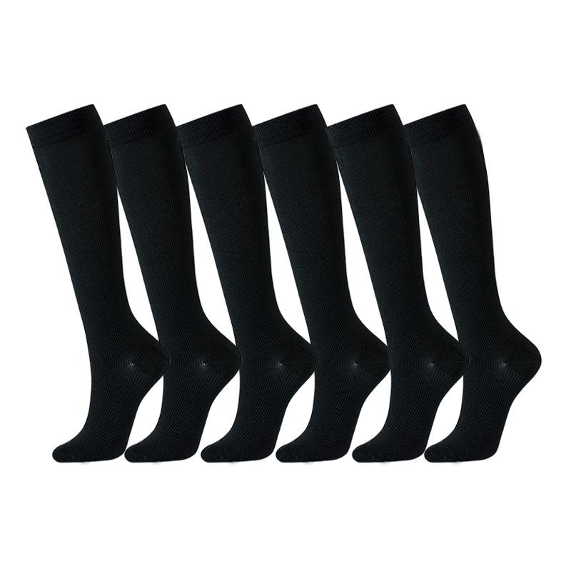 Herbst Damen Europäische & Amerikanische Sport Kniehohe Kompressionssocken, Hochelastische Schlankheits-Wadensocken