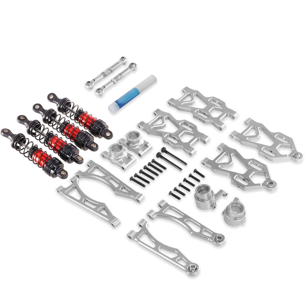 For SCY RC Car 16101 02 16103 SG116 Aluminum Alloy Suspension Arm Wheel Seat Steering Cup Set Upgrade Metal Parts Accessories