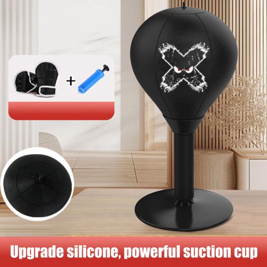 Desktop Punching Bag with Silicone Suction Cup Stress Relief Boxing Speed Ball Kids Adults Reaction Speed Training Boxing Bag Home Office Desk Toy