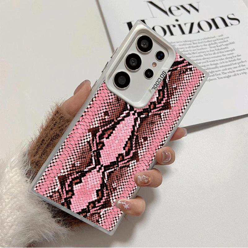 Fashion Snake Skin Pattern Soft Phone Case for Samsung Galaxy S24 S25 FE S26 Edge S23 Ultra S22 Plus S21 + Shockproof Cover Back Samsung S25 FE