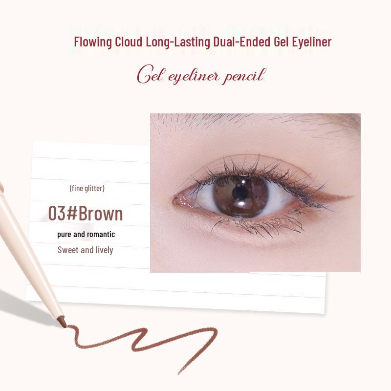 Novo Flowing Cloud Long-Lasting Dual-Ended Eyeliner Gel: Silky, Smooth, Lightweight, Natural Finish—Perfect for Beginners.