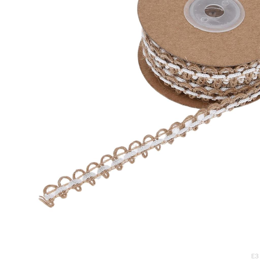 Jute Burlap Craft Ribbon Hessian Rope for Gift Wrapping
