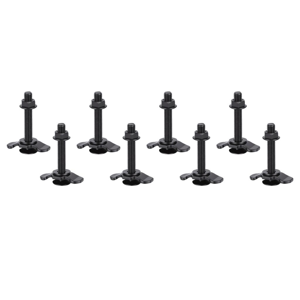 8pcs M8x60 L Track Double Lug Thrded Stud Nut Fitting 6000lbs Load Capacity for Truck Bed Trailer Pickup RV ATV